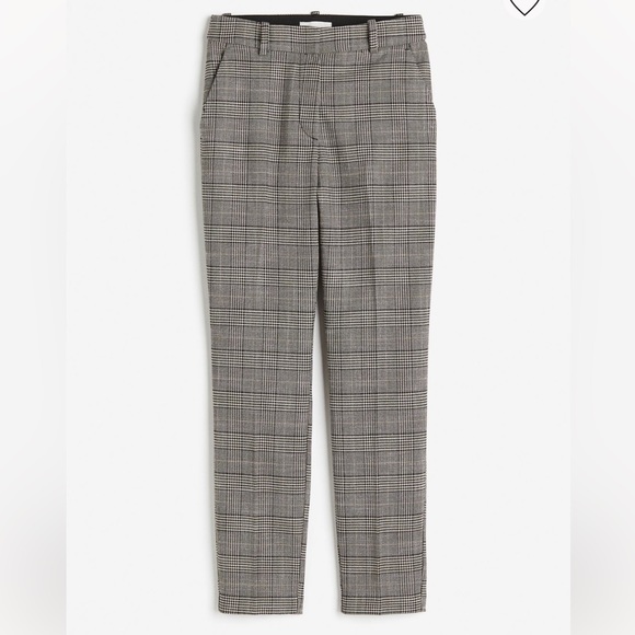 H&M Slim Fit Slacks Pants in beige black plaid - Picture 2 of 5